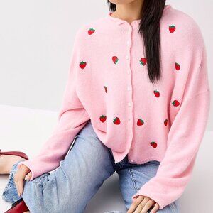 Things Between Strawberry patches cardigan